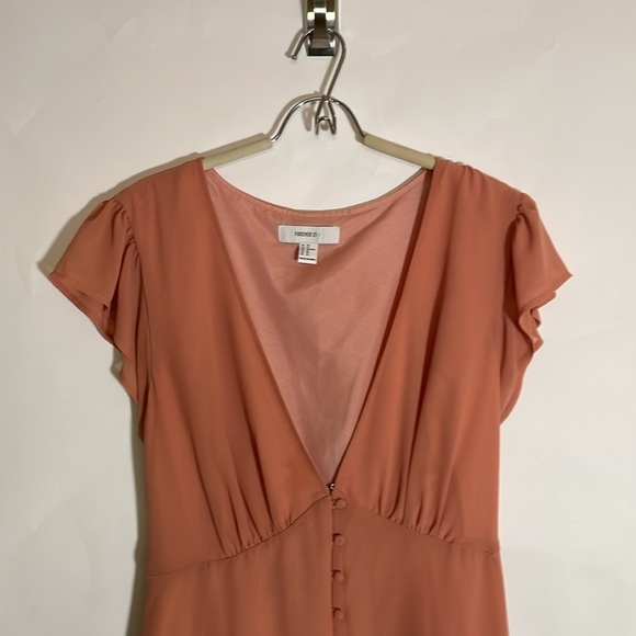 Forever 21 Plus Size Peachy Rose Pink Dress 3X #457 - Picture 2 of 12